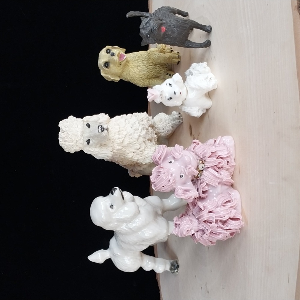 Lot of Six (6) Collectible Dog Figurines Spaghetti, Toto, Vintage